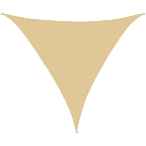 Voile d'ombrage triangulaire imperméable et anti-UV avec 3 cordes de fixation pour extérieur, terrasse, cour, jardin - 2 x 2 x 2 m (1/4)