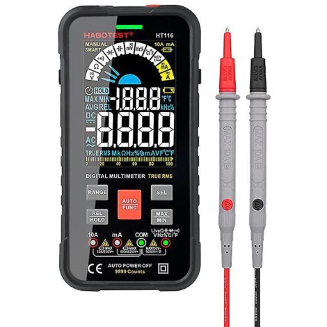 Multimètre numérique avec 10 000 valeurs, Kaiweets Km601 Intelligentes Strommessgert Cat III 1000 V, Cat IV 600 V, True Rms Auto-range, Misst Spannung, D