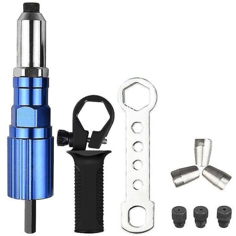 Riveter Gun Adapter, Cordless Electric Riveter Gun With Non-slip Handle, Rivet Adapter Insert Nut Hand Power Tool Accessories (1/5)