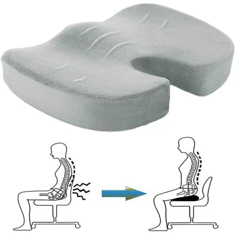 Coccyx Cushion, Gel Memory Foam Cushion, Orthopedic Cushion With Gel Layer, Relieve Coccyx Pain And Sciatica, Suitable For Office Chair, Wheelchair Cu (1/3)