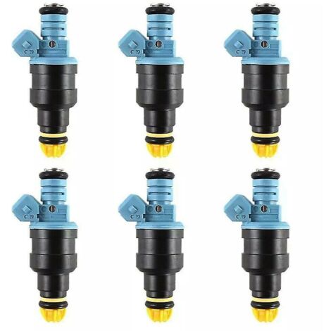 Crea – Injecteurs de carburant pour BMW 3 E30 E36 5 E34 8 E31 7 E32 E38 – Lot de 6 – Performance améliorée – Installation directe