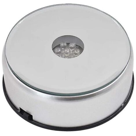 Display Turntable For Crystals Glass Art,led Colored Rotating Crystal Display Stand With Usb Cable (1/5)