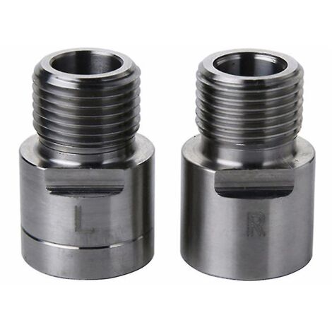 Crea – Adaptateurs de pédales de vélo gauche droite – Acier et titane anti-corrosion – Extension 17 mm – Compatible avec pédales 9/16 pouce (1/5)