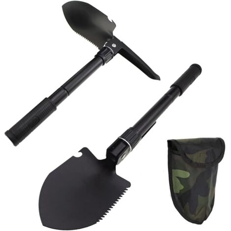 Pelle de survie pliante, mini outil de creusement robuste en acier au carbone de style militaire pour le camping tout-terrain, le jardinage, (1/5)