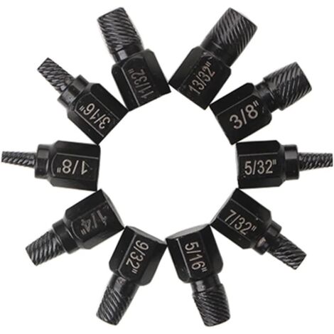 CREA Extracteur de vis Torx 10 pièces, outil de retrait de boulons et d'écrous, jeu d'extracteurs de boulons ronds – Tête solide
