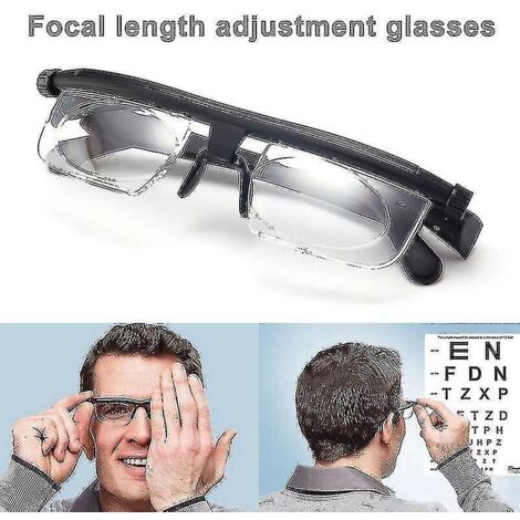 Crea – Lunettes de lecture réglables – Grossissement variable de -6.0 à 3.0 dioptries – Monture en AP – Lentilles en PC – 2 pièces (1/5)
