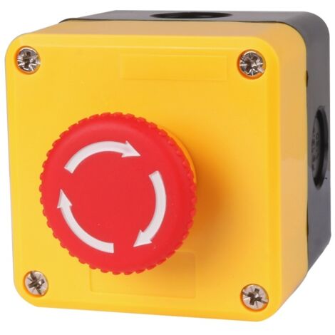 Bouton d''arrêt d''urgence coup de poing,Un bouton d'arrêt d'urgence + capot de protection transparent (1/4)