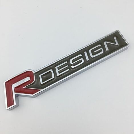 Autocollant logo et lettrage pour Volvo R Design XC60 V70 S60 V40 V60 C30 V50 (rouge)