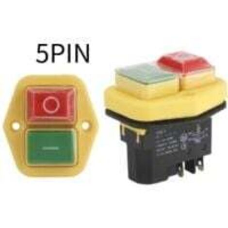 Interrupteur électromagnétique YH02-A, 220V, 8a, 220V, 15a, 4 Broches, 5 Broches, équipement de Machine-Outil, Panneau étanche, Bouton de démarrage-CREA (1/4)