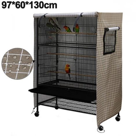 Crea – Housse de cage à oiseaux imperméable 97*60*130CM – Tissu Oxford 210D – Protection contre la poussière et la lumière – Lavable et réutilisable