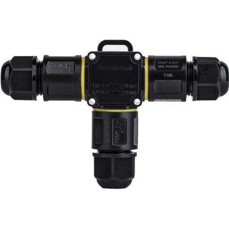 Crea – Connecteur de câble étanche IP68 – Boîte de jonction en T – 3 fils – Résistant aux UV – Étanchéité 20m – Pour câbles Ø6-11mm (1/5)