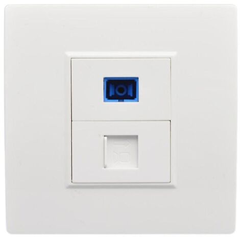 Crea – Interface fibre optique SC – Prise murale RJ45 – Panneau de connexion en plastique ignifuge – Installation facile et rapide (1/5)