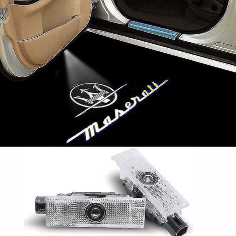 Crea – Lumières de bienvenue pour Maserati Ghibli Levante Quattroporte – Projecteur laser LED – Logo lumineux – Éclairage de porte