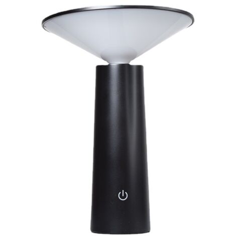 Lampe de Table Sans Fil, Lampe de Table Rechargeable USB, LED Lampe de Chevet Sans fil Tactile Dimmable, 3 Couleurs, Pour Restaurant, Chambre, Extérieur, Noir [Classe énergétique E] (1/5)