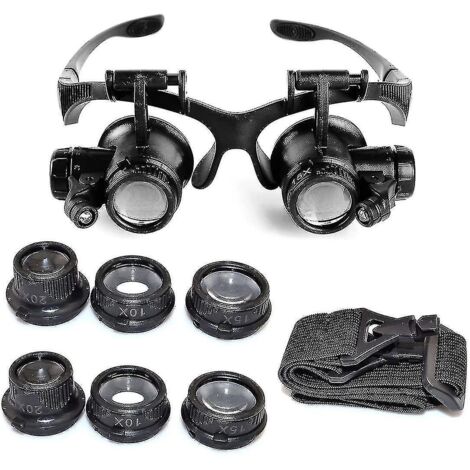 10x 15x 20x 25x Magnification, Adjustable Led Light Magnifying Glass For Watch Jewelers-sfygv (1/3)