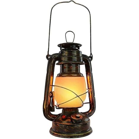 Lampe De Poche Rétro En Métal - Lanterne Vintage Pour Extérieur - Argent - Piles