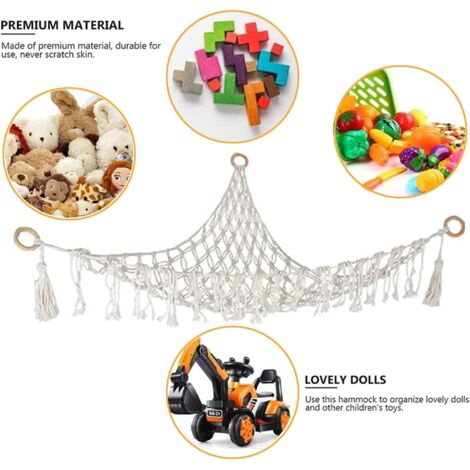 Hamac de rangement pour animaux en peluche avec lumière LED – Rangement et organisateur pour jouets de chambre d'enfant – Hamac de rangement en peluche avec filet d 'angle pour chambre d'enfant style Hamac de rangement pour animaux en peluche avec lumière LED – Rangement et organisateur pour jouets de chambre d'enfant – Hamac de rangement en peluche avec filet d 'angle pour chambre d'enfant style