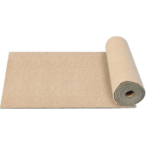 Basetbl – Tapis à gratter pour chat 40 x 200 cm – Tissu non tissé beige – Autocollant pour protection des meubles – Espace de jeu stimulant (1/5)