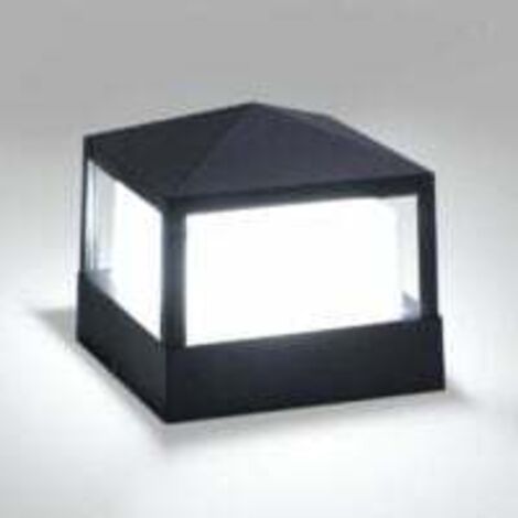 Lampe de Poteau Lampe Pilier Portail Lampe D'extérieur lumière colonne lampe Villa IP65 étanche Aluminium jardin paysage pelouse porte clôture entrée lumièr, Blanc Froid [Classe énergétique A++]