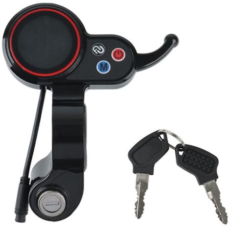 Crea – Écran d'instrument LCD 48V pour scooter électrique – Interrupteur à clé – Compatible avec contrôleur double entraînement – Matériau plastique noir (1/5)