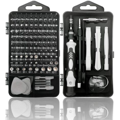 Kit de réparation d'ordinateur CREA, jeu de tournevis de réparation d'ordinateur portable de précision 122 en 1, avec 101 embouts magnétiques et 21 outils de réparation de PC professionnels compatible (1/5)