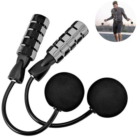 Corde à sauter sans fil Cordes à sauter à vitesse rapide sans enchevêtrement pour fitness Corde à sauter pondérée avec poignées antidérapantes en mousse à mémoire de forme pour enfants adultes