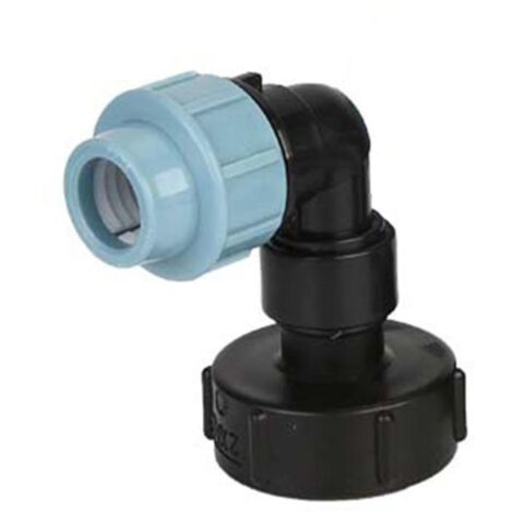 Ibc Tank Water Pipe Connector Garden Lawn Hose Adapter Home Tap Fitting Tool(25mm Elbow Adapter) (1/5)