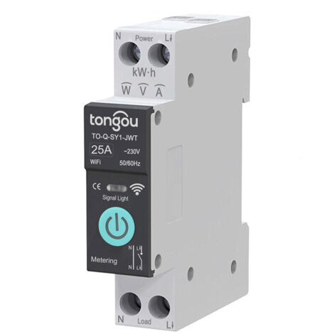 Crea – Interrupteur WIFI intelligent 25A – Disjoncteur sur rail DIN – Cuivre et PA66 – Contrôle via application smartphone (1/5)