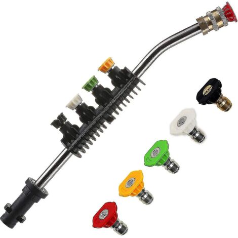 Lance haute pression CREA, lance haute pression à jet de 15 pouces avec 5 buses réglables pour lavage électrique compatible avec Karcher série K K1/k2/k3/k4/k5/k6/k7 Acc (1/5)