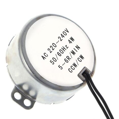 CREA Ac 220-240v Synchronous Motor Gearmotor 4w Cw/ccw Great Couple 5-6 Rpm (1/3)