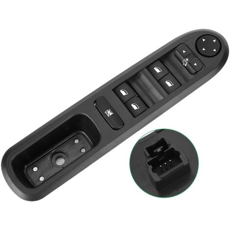 Ej.Life Accessoires de voiture de commutateur de commande de fenêtre cté conducteur gauche adaptés pour Peugeot 407 6D 6C 6E 6554.ER