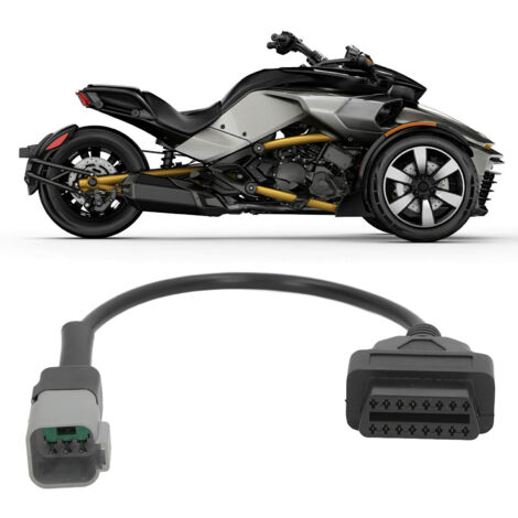 Adaptateur de câble de diagnostic, adaptateur 6 broches vers Obd2, Scanner de connecteur de câble OBD2 pour CAN‑AM moto vélo ATV (1/5)