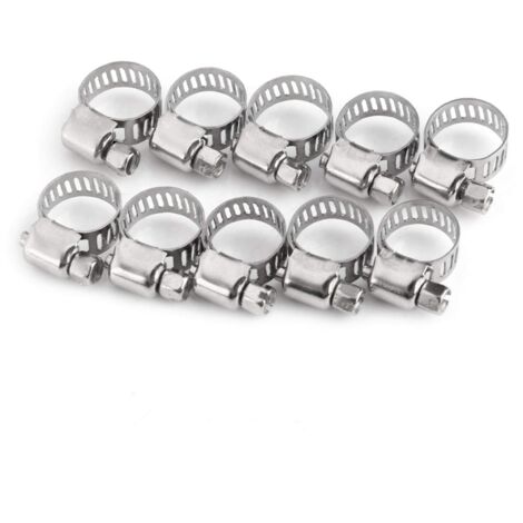 Colliers de serrage à vis sans fin réglables Colliers de serrage en acier inoxydable (10mm-16mm) (1/5)