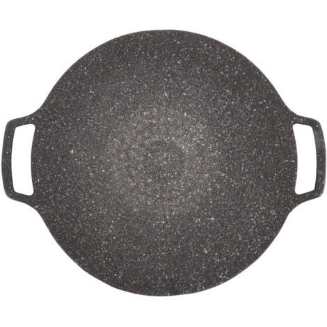 Poêle à Griller Coréenne pour Barbecue, Plaque Chauffante Antiadhésive sans Fumée pour Barbecue, Plaque Chauffante en Alliage D'aluminium pour Barbecue Coréen, Poêle à(Type universel 36cm) (1/5)