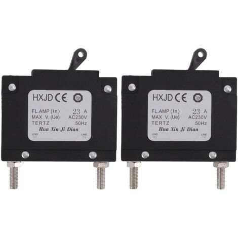 Disjoncteur de Générateur de 2 Pièces, Disjoncteur Professionnel de Générateurs D'essence de Sécurité avec le Commutateur pour des Générateurs D'essence 23A 230V