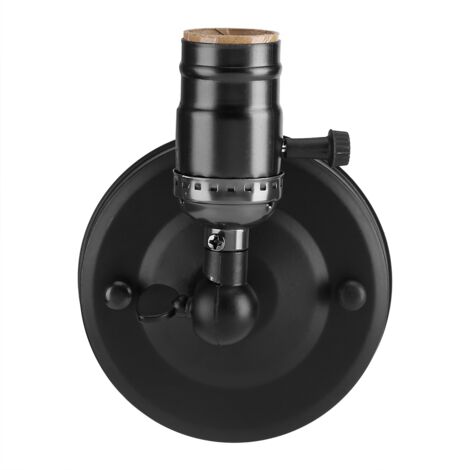 Applique murale vintage E27 avec interrupteur pour usage domestique et décoration 220V Noir (1/5)