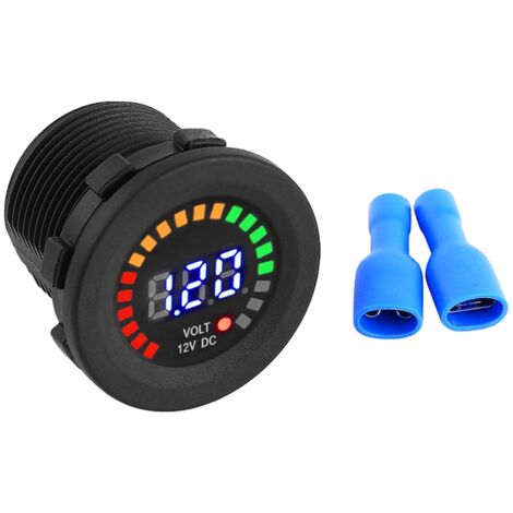 Voltmètre de moto de jauge de mètre de 12 voltsmètre numérique de jauge de mètre de volts pour des véhicules 12v (1/5)