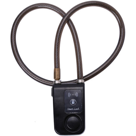 Serrure intelligente Bluetooth, contrle par application, chane d'alarme antivol avec alarme 105dB (noir) (1/4)
