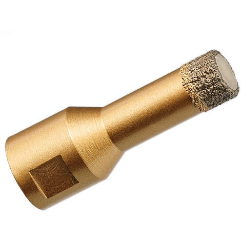 Trépan diamanté 15 mm – Perçage à sec et à eau – Compatible meuleuse d'angle M14 – Pour céramique, marbre, granit, matériaux durs