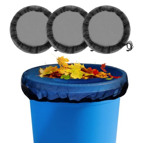 Lot de 3 filets pour citerne de pluie de 80 cm avec cordon de serrage réglable, moustiquaire, filet à mailles fines pour protéger contre les feuilles des insectes (80 cm) (1/5)