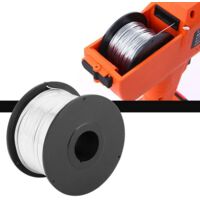 Tonysa – Fil de lien de barres d'armature en acier 0.8mm – Longueur 110m – Lot de 4 rouleaux – Pour machines de liage automatique