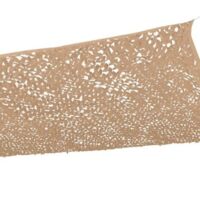 Cyslmuk – Voile d'ombrage rectangulaire 3x3 m – Camouflage sable – Polyester ajouré anti-UV – Système de fixation facile