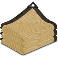 Filet D'Ombrage, 90% Tissu Ombrage Pergola Filet D'ombrage Extérieur, Filet Protection Solaire Tissu D'ombrage pour Pergola, Terrasse, Serre, Poulailler, Plantes - Beige (4x5m)