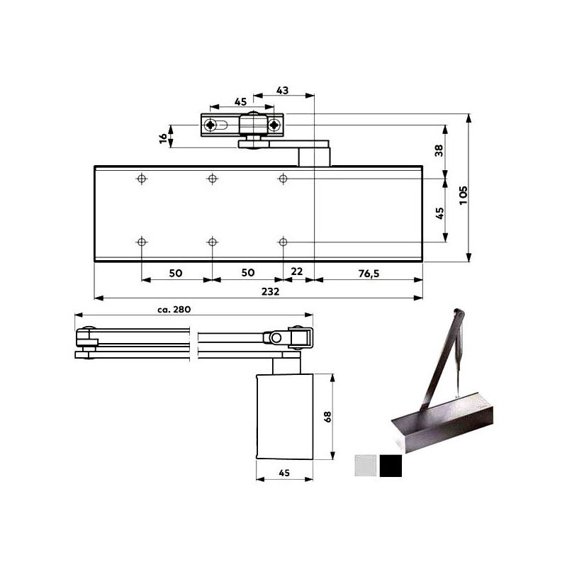 Dorma, TS 90 Chiudiporta Con Impulse Argento Ferroviario | WhichOne - 3