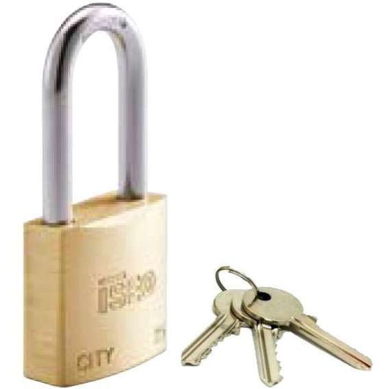 1PZ LUCCHETTO CORAZZATO A UNA BOCCA ACCIAIO PL211 KA - Mm.80 (PL2118000