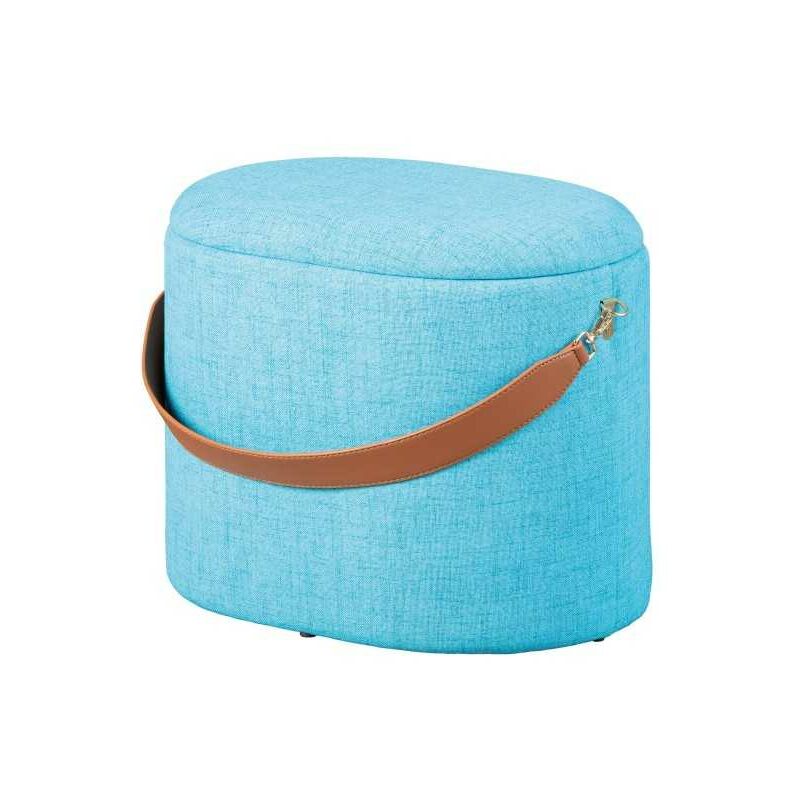 MINTY. Pouf, sgabello in stile loft con contenitore portaoggetti. Colore  verde scuro/oro.