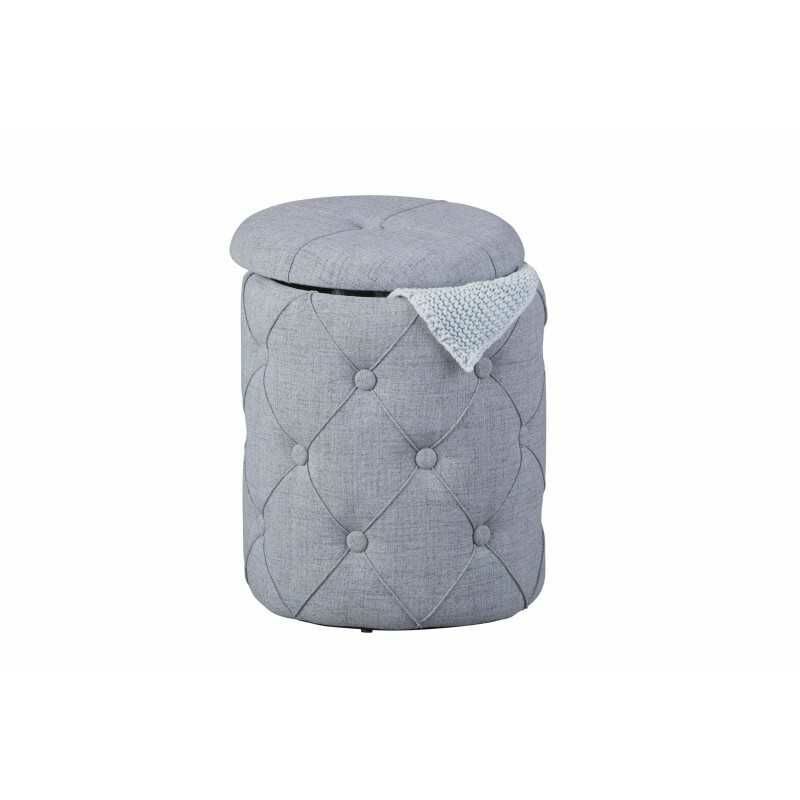 Pouf contenitore Inter Link in tessuto grigio chiaro dim. l.34xp.34xh.40 cm