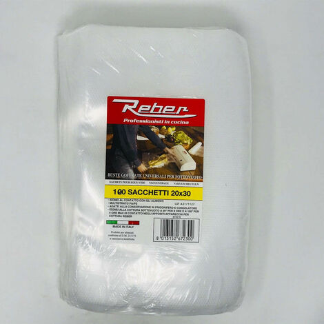REBER BUSTA 100 SACCHETTI GOFFRATI cm.20x30