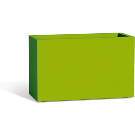 Vaso Fioriera moderna di design 80x35 H50 in polimero verde resistente per interno ed esterno - Made in Italy - Monacis