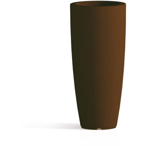 Vaso tondo in resina h 70 mod. Agave marrone
